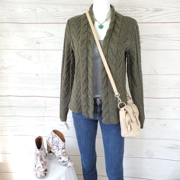 Ralph Lauren Sweaters - Ralph Lauren forest green cable knit cardigan